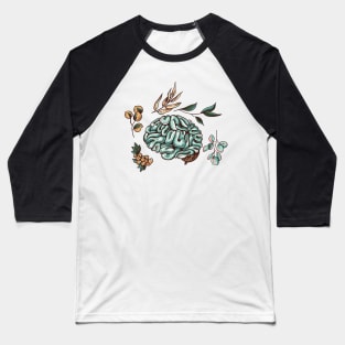 human brain flowers leaves Baseball T-Shirt